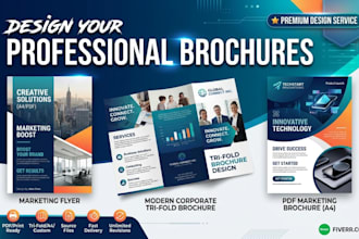design a  professional PDF brochure, tri fold brochure, marketing brochure