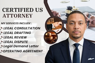 provide legal consultation and legal advice as a US licensed attorney