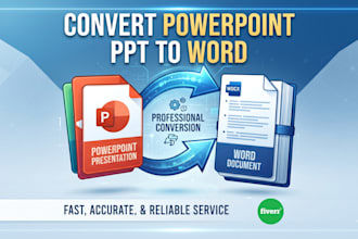 convert powerpoint PPT to word documents professionally and quickly
