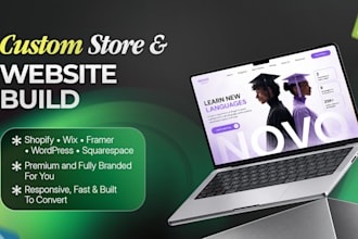 develop website on wix, shopify, wordpress, squarespace, framer or full custom