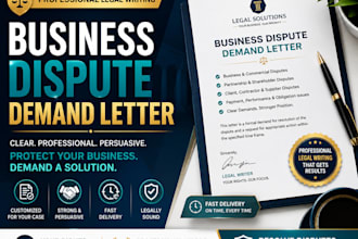draft a legal demand letter for business disputes and claims