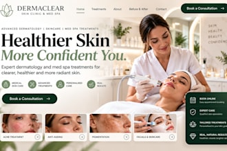 design squarespace dermatology skin clinic website skincare med spa website