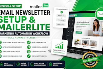 design email newsletter setup mailerlite marketing automation workflow campaign