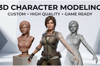 model 3d game ready character cartoon character 3d animation unreal engine