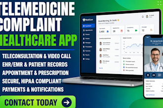 develop compliance telehealth telemedicine mobile web healthcare app