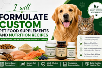 formulate custom pet food supplements and nutrition recipesformulate custom pet