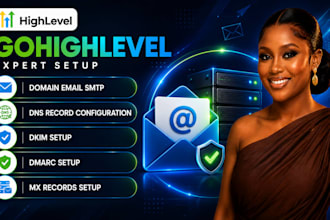 setup gohighlevel domain email SMTP, dns record configuration, dkim, dmarc setup