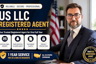 be your registered agent for your US llc for one year