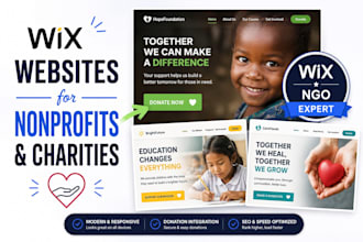 design nonprofit website charity website church website ngo chrismas website wix