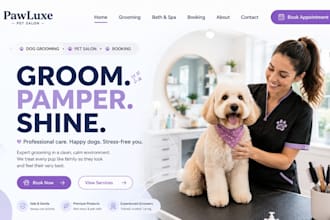 design squarespace dog grooming website pet salon website animal website