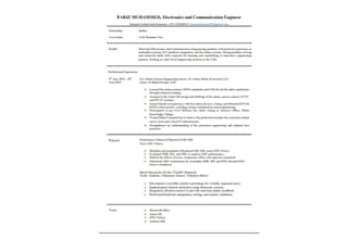 create an ats friendly professional CV