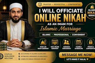 officiate your online nikah as an imam for islamic marriage