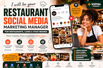 be your restaurant social media marketing manager for cafes and food brands