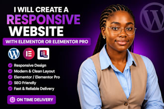 create a responsive website with elementor or elementor pro