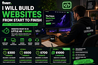 make you a website from start to finish and upkeep it