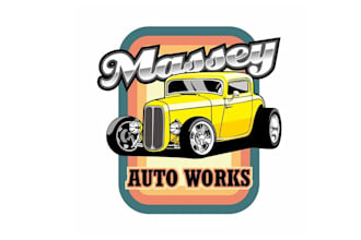 create a car hot rod shop logo