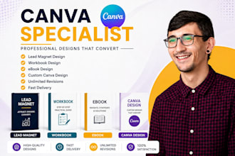 design canva create professional canva PDF lead magnet canva ebook and workbook