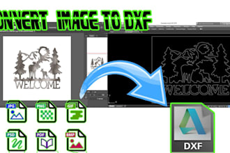 make dxf files for cnc laser, plasma or water jet etc