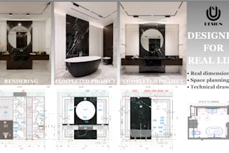 design your bathroom interior with realistic 3d rendering