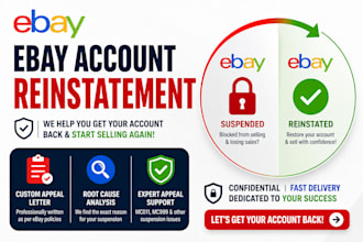 do ebay reinstatement for suspended ebay account, handle mc011 and mc999