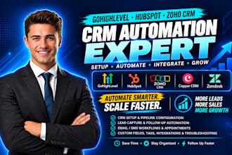 setup gohighlevel hubspot zoho crm automation copper crm zendesk integration va