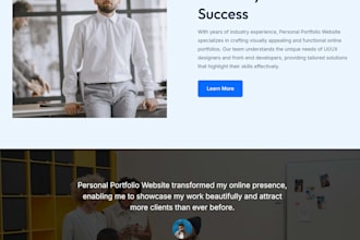 create a modern and professional portfolio website