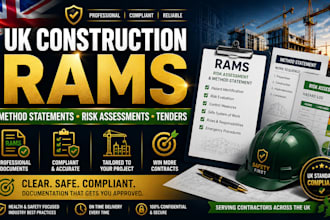 write UK construction rams, method statements, risk assessments and tenders
