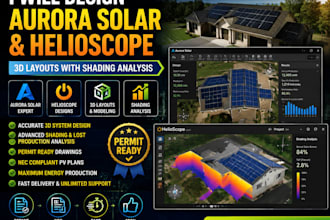 design aurora solar and helioscope 3d layouts with shading analysis