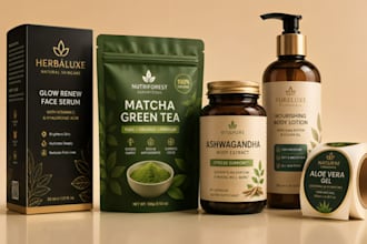 design premium food packaging, food pouch design, product label design