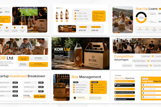 a premium investor presentation or pitch deck