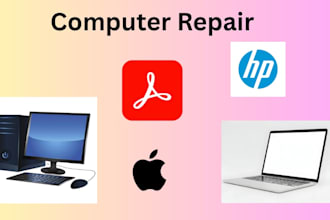 install any software, fix, repair windows computers, and laptops remotely