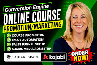 udemy course promotion, skool community marketing, kajabi course sales funnel