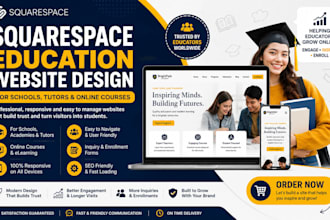 design squarespace education website for schools tutors courses and academies