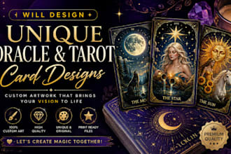 design unique oracle and tarot card designs