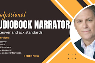 record a professional american male voice over narration