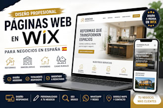 design wix website español reformas inmobiliarias vivienda web diseño hoteles