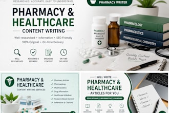write pharmacy and healthcare content