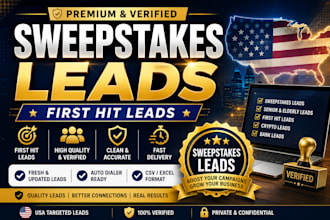 give senior elderly aged first hit leads, takes sweeps leads, crypto, bank leads