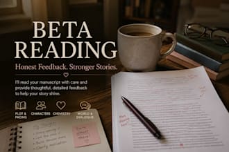 beta read your romance, fantasy or romantasy manuscript