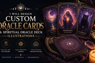 design custom oracle cards and spiritual oracle deck illustrations