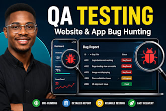provide QA testing, app testing, and website testing