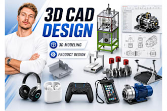 3d cad design industrial product design mechanical model step for manufacturing