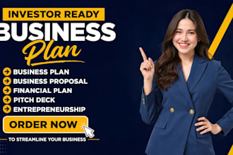 be your business plan writer for startups, business proposal, and financial plan