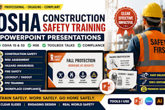osha construction safety training powerpoint, hse, toolbox talk presentation
