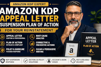 write amazon KDP appeal letter suspension plan of action for your reinstatement