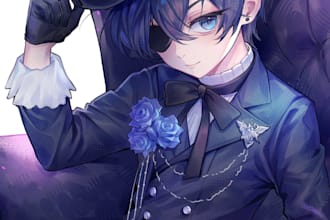 draw headshot character illustration