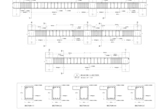 draw rc rebar detailing, structural beam drawing from sketch,framing plan, etabs
