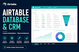 build a custom airtable database, CRM, and automation system