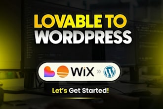 convert lovable to wordpress with elementor and SEO