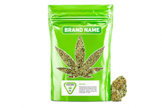 design mylar bag, cannabis, cbd, weed pouch, hemp packaging, edible bags